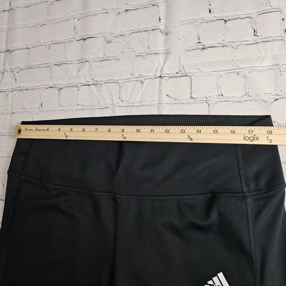Adidas Aeroready Leggings Plus 2XL 3 Stripes High-Rise Black Pull On Stretch - Picture 8 of 14